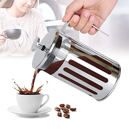 Cosiki Französischer Pressefilter, Kaffeepressfilter mit Zartem Polierstahl aus Edelstahl Glas Französisch Pressfilter Französischer Presse Edelstahlfilter Zum Herstellen von Tee, Kaffee zu Hause, von Cosiki
