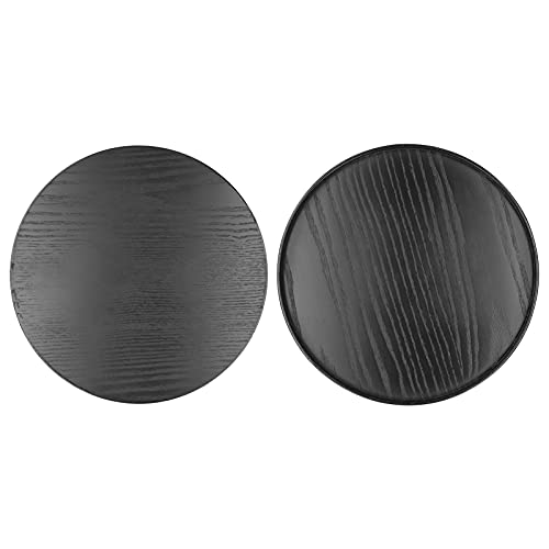 Cosiki Hölzerne Runde Tablett, Runde Holzschale Fruchtfruchtbrett -Servierschale Holz Dekorationsschale Holzservice -Teller Serviert Platte für Home Kitchen Restaurant (30cm) von Cosiki