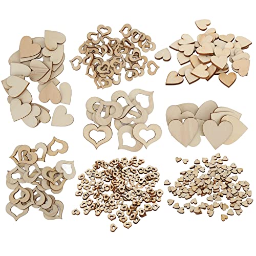 Cosiki Holzherz, Hölzerne Herzförmige Scheiben Verzierungen Ornamente Holzspäne 400pcs Holz Herzscheiben Unfertige Holzherzen für Hochzeitsdekoration DIY -Handwerk Cosiki Holzherz, Hölzerne Herzförmige Scheiben Verzierungen Ornamente Holzspäne 400pcs Holz Herzscheiben Unfertige Holzherzen für Hochzeitsdekoration DIY -Handwerk von Cosiki