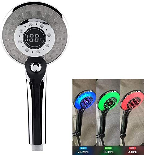 Cosiki Juli- 3 Sprühmodus Digitalanzeige Handbrause mit 3-Farben-LED-Licht zur Temperaturregelung Cosiki Juli- 3 Sprühmodus Digitalanzeige Handbrause mit 3-Farben-LED-Licht zur Temperaturregelung von Cosiki