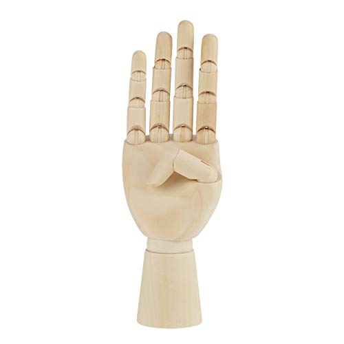 Cosiki Juli- Handmodell, proportionierte Frauen Handkörper Holz Handmodell, Farbe Elegant Gelenk Gelenkkörper Künstler Modell für Schlafzimmer(7 inch Right Hand) von Cosiki