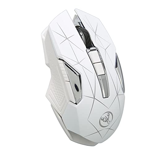 Cosiki Kabellose Maus, 2,4 G Plug-and-Play-Kabellose Maus für Laptop (für PC) (Weiß) von Cosiki