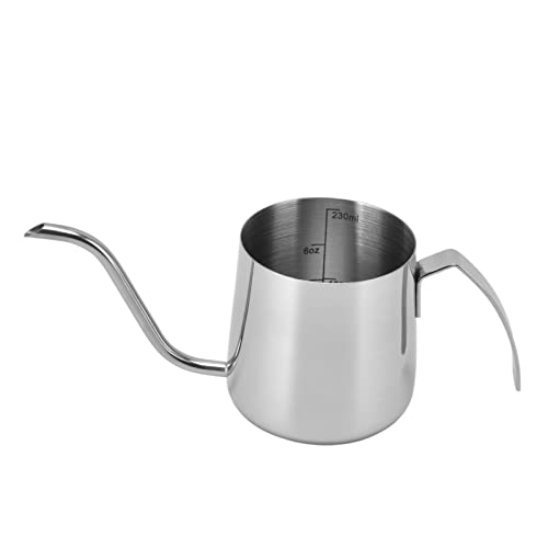 Cosiki Kaffee Tropfer, mit Kaffeekessel Kaffeekessel Schwanzkessel für (Siebenstelliger Griff 250 ml aus Edelstahl (mit) von Cosiki