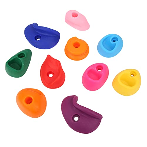 Cosiki Kletternhalte, Felswandklettern Hält Mehrfarbig Große Klettern Hält Im Freien Im Freien 10 Prozent Klettern Kletterwand Große Felswand Grips Griffe (Große 10er-Packungen) von Cosiki