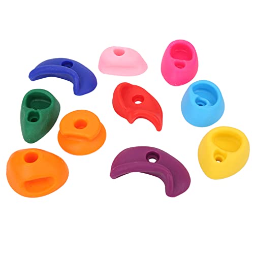 Cosiki Kletternhalte, Felswandklettern Hält Mehrfarbig Große Klettern Hält Im Freien Im Freien 10 Prozent Klettern Kletterwand Große Felswand Grips Griffe (Mittelgroße 10 Packungen) von Cosiki