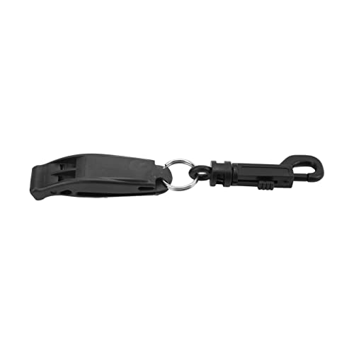 Cosiki Notpfiffe, Pfeife mit Rückenclip PP Whistle Notfall für Outdoor Camping (Black) von Cosiki