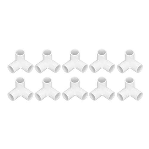 Cosiki PVC -T -Ship Anschläge, 3 Wege Rohrbeschläge mit 3 Wege Rohrbeschlägen PVC Ecken Rohrbeschläge Ecken 20 Mm Anschlüsse für (WHITE) von Cosiki
