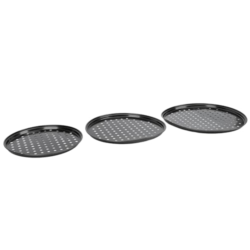 Cosiki Pizza Pfanne, Pizza -Tablett mit Löchern 3PCS Professional Verhindert Stick Round Tablett von Cosiki