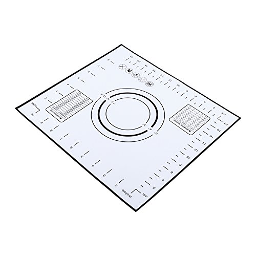 Cosiki Rolle für Nudeln, Backmatten aus Silikon von -40 °C bis 230 °C mit Maßen für die Küche zu Hause (Schwarz, 26 x 29 cm) von Cosiki