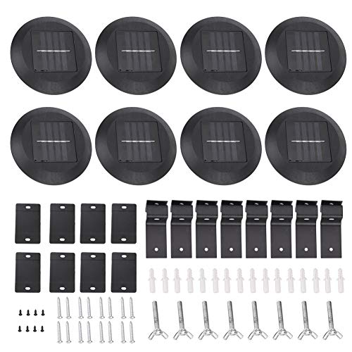 Cosiki Sommerüberraschung LED Solar Licht Dachrinnenlampe Solar Dachrinnenlampe, Solar Zaun Licht, Kunststoff für Patio Garten Garage Garten Dachrinnen Pool Hinterhof Gehweg von Cosiki