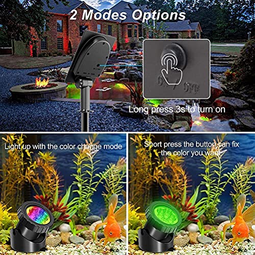 Cosiki Teichleuchten, Brunnenlichter mit Auto an und aus Solarunterwasser -LED Solar Angetriebene Tauchlampe Projektor Licht IP68 Nachtlicht Unterwasserlicht für Aquarium Wasserfallgarten (Black #85) von Cosiki