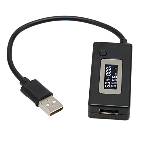 Cosiki USB-Multimeter, 3–15 V, 0,05 A–3,50 A, Multifunktionaler USB-Spannungsprüfer, Klare Messwerte für Telefone von Cosiki