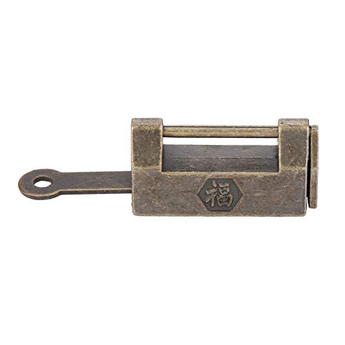Cosiki Vintage Keys, Mini -Schlösser mit Tasten Antike Retro -Style Schloss Key Chinesische Vintage Vorhängeschloss Retro Vorhängeschloss für Schmuckkastenschublade (kleine Größe) von Cosiki