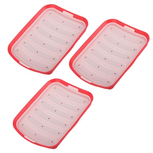 Cosiki Wurstherstellung Kit, Wursthersteller für Molkerwurst -Stuffers 3pcs Silikon Backware (Rot) von Cosiki