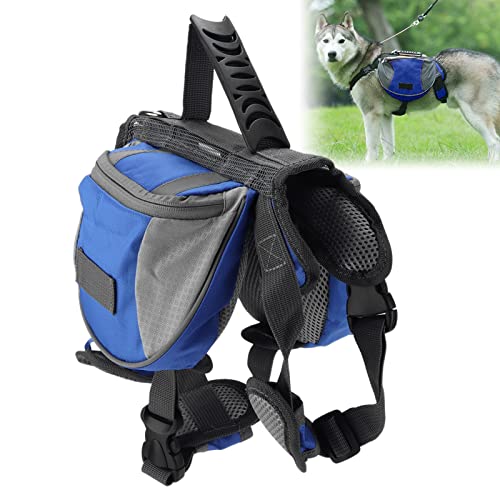 Hunderucksack, Wasserdichte Hundesatteltaschen Reflektierende Streifen Praktisch für mittelgroße Hunde für kleine Hunde für große Hunde(#1) von Cosiki