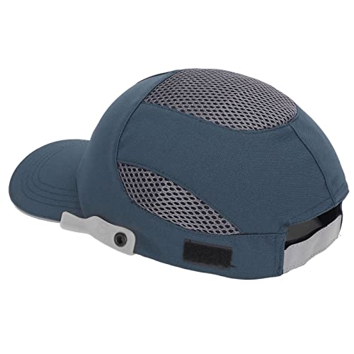 Schutzkappe, Bequeme Mesh-Baseballmütze Breite Anwendung für die Arbeit (Blau mit grauem Rand) von Cosiki