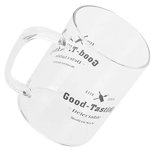 Transparente Tasse aus Milchglas Praktischer Milchglasbecher mit Griff für Kaffee- und Tee-Smoothies, Bier für Latte Cappuccino, Kaffee von Cosiki