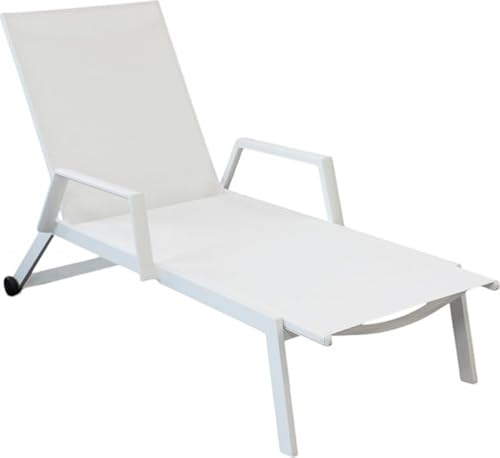 Cosma Sonnenliege Textilene 195 x 72 x 53 cm Farbe Weiß von Cosma