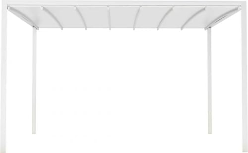 Pergola 3 x 4 m einziehbare Abdeckung 390 x 291 x 255 cm Farbe Weiß Pergola 3 x 4 m einziehbare Abdeckung 390 x 291 x 255 cm Farbe Weiß von Cosma