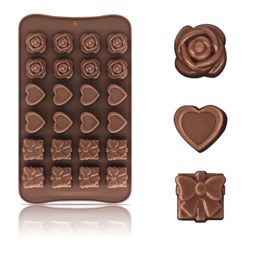 Cosmeria Pralinenform Silikon, 2er-Set, Flexibel Und Hochwertig, Perfekt Für Pralinen, Kuchen Und Mehr, Silikonform Pralinen Für Backofen von Cosmeria