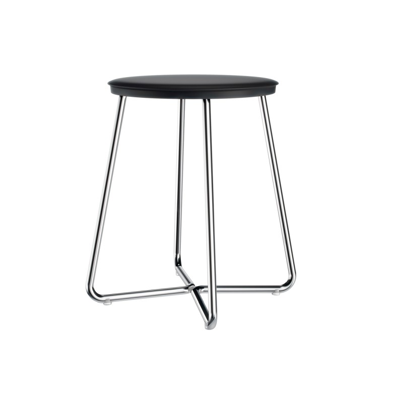 Cosmic Architect Hocker 31x31x39,6cm, Chrom-Schwarz Matt, 2903606 2903606 von Cosmic