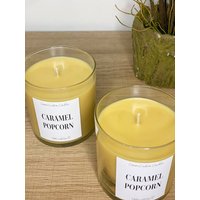 Karamell Popcorn Kerze | Selbstgemachte Kerzen Schenken Sie Süße Braune von CosmicCreationCandle