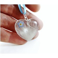 Personalisierte Tierfell Herz Medaillon Mit Vergissmeinnicht Sterling Silber Erinnerungskette Personalisierte Tierfell Herz Medaillon Mit Vergissmeinnicht Sterling Silber Erinnerungskette von CosmicLensJewellery