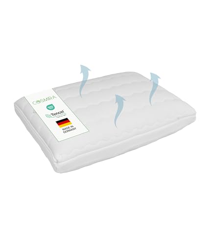 Cosmira® Hanf Nackenstützkissen 73x43x14 - Orthopädisches Viscoschaum Kissen für erholsamen Schlaf - Atmungsaktiv, hypoallergen & und waschbar - Kissen gegen Nackenschmerzen, Öko-Tex Zertifiziert von Cosmira