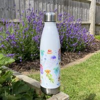 Quallen-Wasserflasche, Thermoskanne Mit Ozean-Thema, Edelstahl-Wasserflasche, Kinder-Wasserflasche, Kühle Flasche Marinedruck, Küstenflasche von CosmoAndPepe