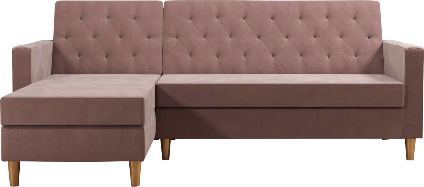 CosmoLiving by Cosmopolitan Ecksofa Liberty, mit Schlafffunktion, Recamiere beidseitig montierbar, Sitzhöhe 43 cm von CosmoLiving by Cosmopolitan