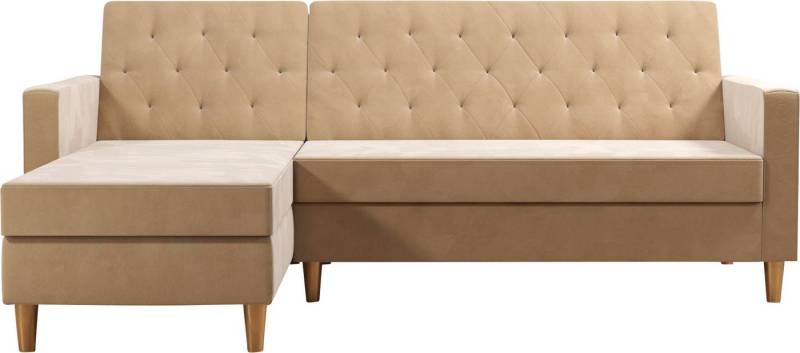 CosmoLiving by Cosmopolitan Ecksofa Liberty, L-Form, mit Schlafffunktion, Recamiere beidseitig montierbar, Sitzhöhe 43 cm von CosmoLiving by Cosmopolitan