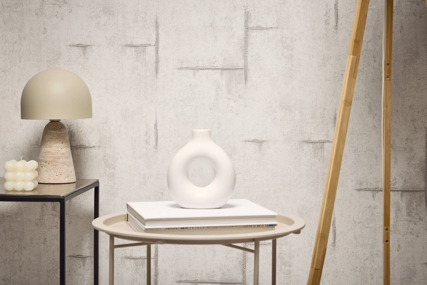 CosmoLiving by Cosmopolitan Vliestapete Graphite Groove-Edge Betonoptiktapete, strukturiert, matt, (1 St), Betonoptik mit modernem Industrial-Charme von CosmoLiving by Cosmopolitan