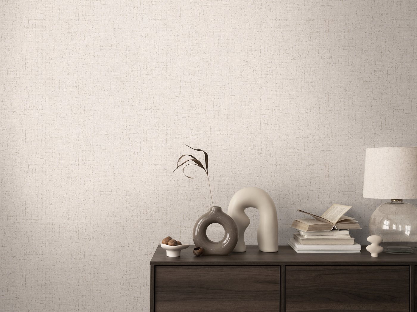 CosmoLiving by Cosmopolitan Vliestapete Natural Texture – Struktur-Unitapete, strukturiert, matt, (1 St), Zeitlose Vliestapete in natürlicher Leinenoptik von CosmoLiving by Cosmopolitan