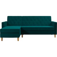 Cosmo Living Ecksofa "Liberty", mit Schlafffunktion, Recamiere mit Stauraum beidseitig montierbar von Cosmoliving By Cosmopolitan