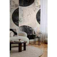 CosmoLiving by Cosmopolitan Vliestapete "Circles Black Fototapete erweiterbar" matt strukturiert von Cosmoliving By Cosmopolitan