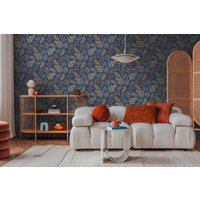 CosmoLiving by Cosmopolitan Vliestapete "Midnight Botanica-Mystery Tapete" matt strukturiert von Cosmoliving By Cosmopolitan