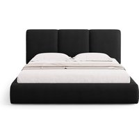 Cosmopolitan Design | Bettgestell Nicolas Chenille mit Stauraum und Kopfteil 200 x 200 cm von Cosmopolitan Design