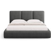 Cosmopolitan Design | Bettgestell Nicolas Chenille mit Stauraum und Kopfteil 200 x 200 cm von Cosmopolitan Design