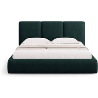 Cosmopolitan Design | Bettgestell Nicolas Chenille mit Stauraum und Kopfteil 200 x 200 cm von Cosmopolitan Design