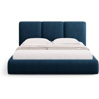 Cosmopolitan Design | Bettgestell Nicolas Chenille mit Stauraum und Kopfteil 200 x 200 cm von Cosmopolitan Design