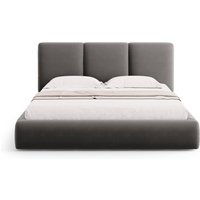 Cosmopolitan Design | Bettgestell Nicolas Samt mit Stauraum und Kopfteil 180 x 200 cm von Cosmopolitan Design