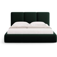Cosmopolitan Design | Bettgestell Nicolas Samt mit Stauraum und Kopfteil 180 x 200 cm von Cosmopolitan Design