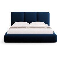 Cosmopolitan Design | Bettgestell Nicolas Samt mit Stauraum und Kopfteil 140 x 200 cm von Cosmopolitan Design