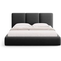 Cosmopolitan Design | Bettgestell Nicolas Samt mit Stauraum und Kopfteil 140 x 200 cm von Cosmopolitan Design