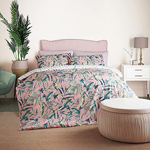 Cosmopolitan 541770GE Dakota Wende-Bettwäsche-Set, superweich, pflegeleicht, Designer-Bettwäsche-Set, Doppelbett (200 x 200 cm) + 2 passende Kissenbezüge von CosmoLiving by Cosmopolitan