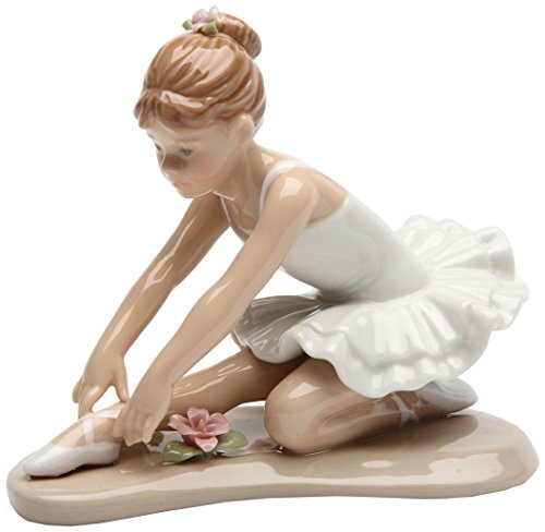 Cosmos Gifts 20865 Ballerina in weißer Keramikfigur, 9,5 cm von Cosmos Gifts