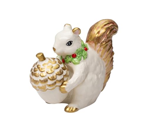 Cosmos Gifts 40228 Salz- und Pfefferstreuer aus feiner Keramik, Eichhörnchen und Eichel von Cosmos Gifts