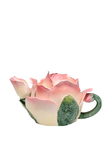 Cosmos Gifts Teekanne in Rosenform, Keramik, 16,5 x 11,4 x 8,9 cm von Cosmos Gifts