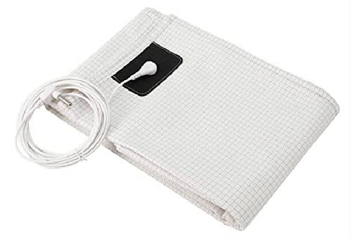 Cosmowaves Bettauflage Komplettset (90x203cm) -zum Erden des Körpers - inkl. Erdungsstecker und Erdungskabel mit 3% Silberfädenanteil. 5 Verschiedene Größen. von Cosmowaves