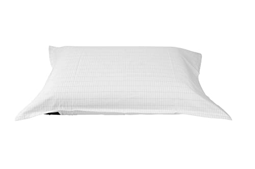 Cosmowaves Kopfkissen-Bezug Komplettset (80x80cm) – zum Erden des Körpers -Baumwollkissen mit 3% Silberfäden-Anteil. 3 Verschiedene Größen. Inkl. Erdungsstecker und Erdungskabel. von Cosmowaves